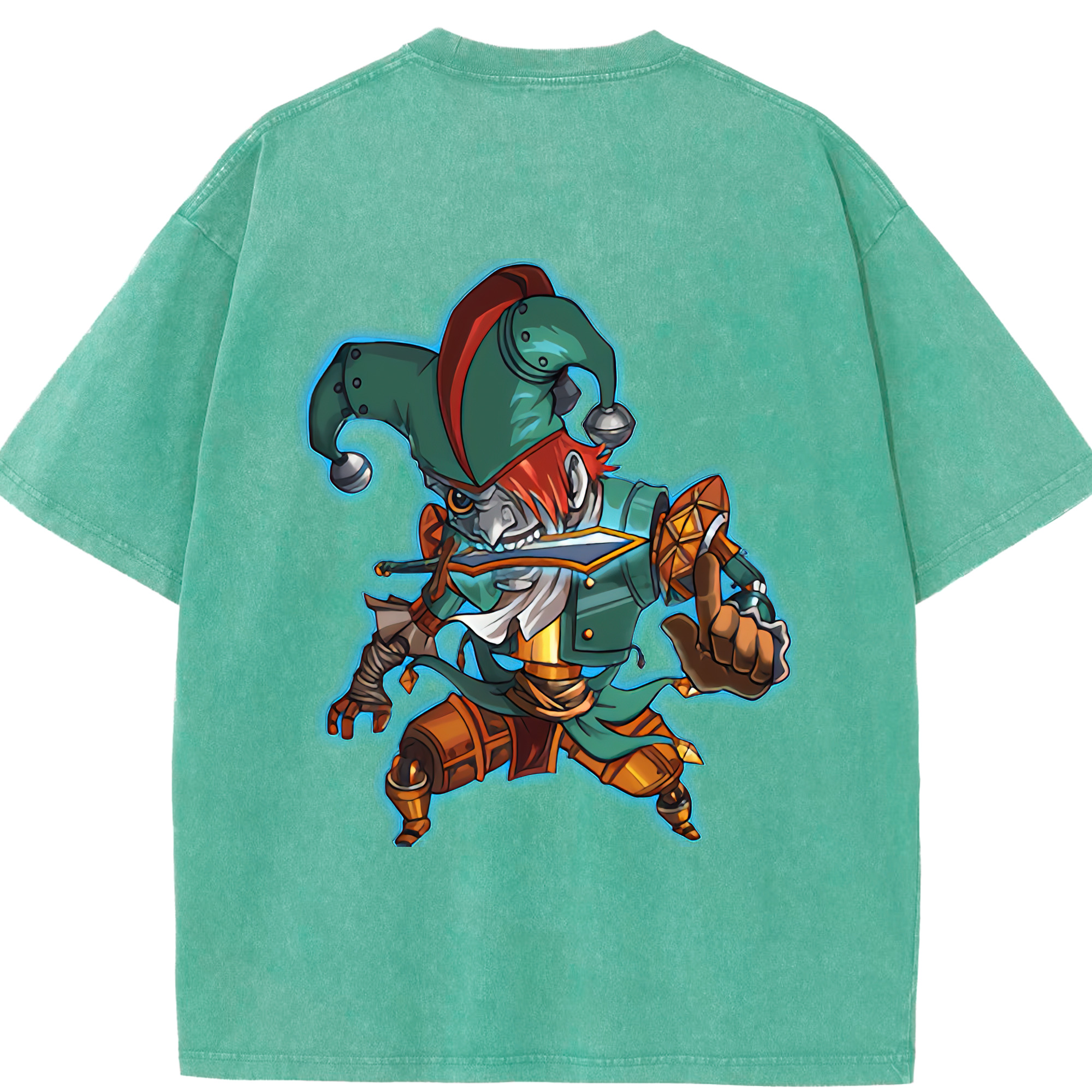 リーグ・オブ・レジェンド League of Legends LOL 綿100% ヴィンテージ風 半袖Tシャツ（背面プリント）